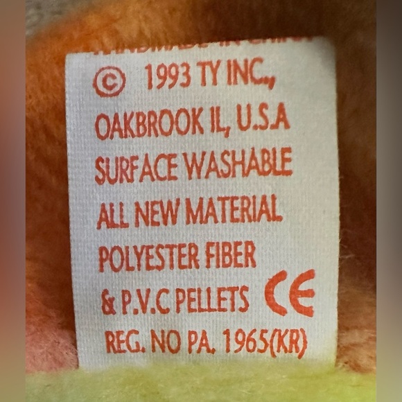 TY "Garcia" the Bear Retired Beanie Baby ERRORS RARE - MINT NEW WITH TAGS - Picture 5 of 7